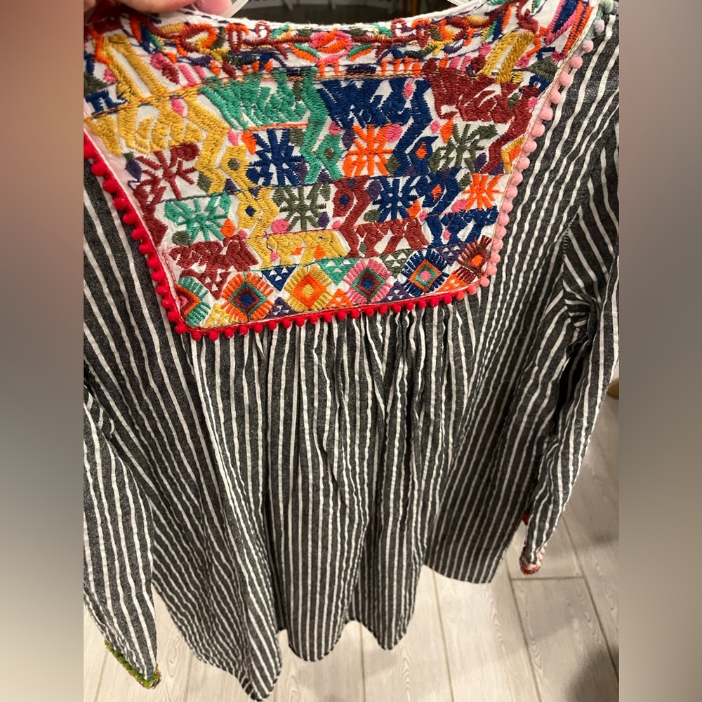Velzera Embroidered Stripe Top /Dress - Picture 12 of 14